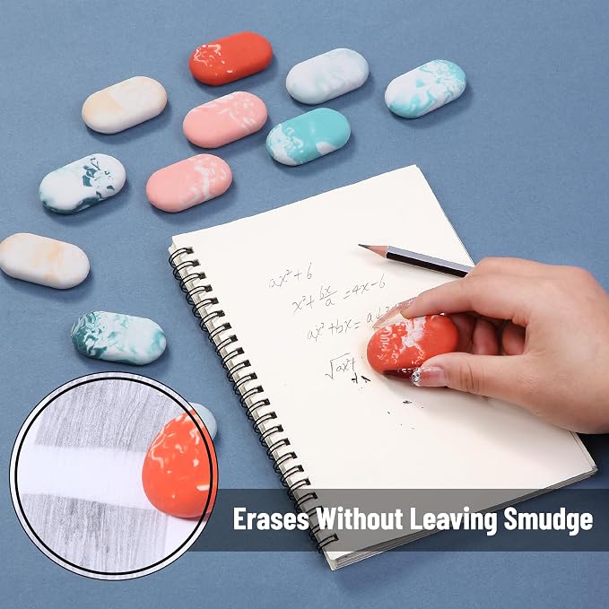 Mr. Pen- Marble Pencil Erasers, 12 Pack, Art Sketching, Clean Smudge-Free - Image 5