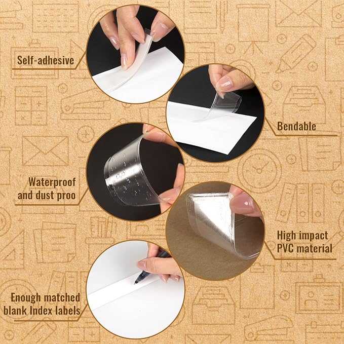 100 Pieces Label Holders Adhesive Shelf Tag - Image 3