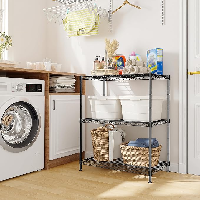 DurayLoly Storage Shelves Adjustable Wire Shelving Metal Wire Rack Shelving - Image 4