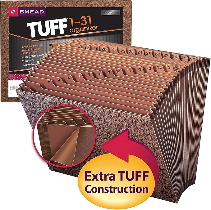 Smead TUFF Expanding File, 31 Pockets, Letter Size - Image 7