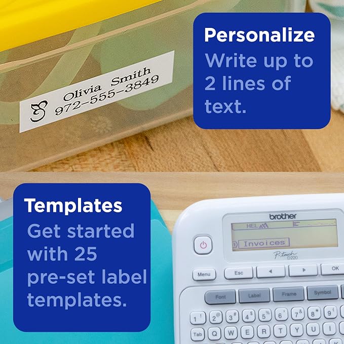 Brother P-Touch PTD220 Home/Office Everyday Label Maker | Prints TZe Label - Image 6