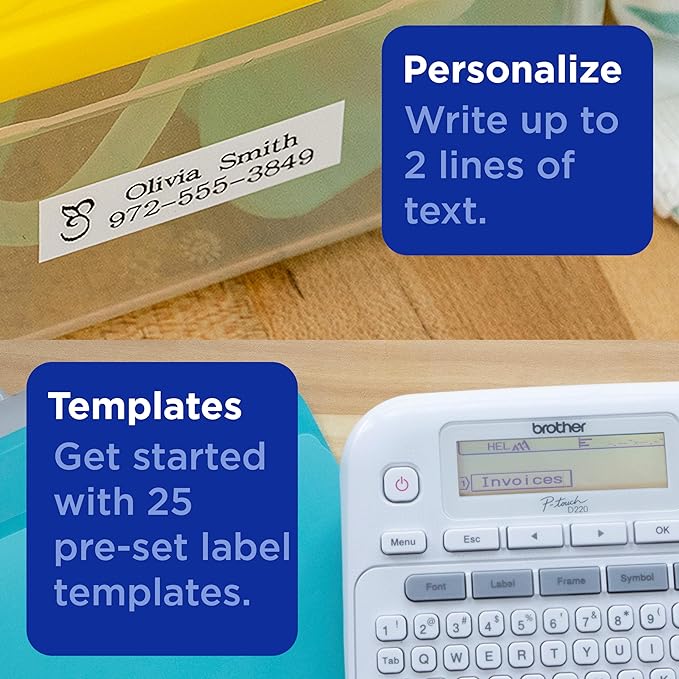 Brother P-Touch PTD220 Home/Office Everyday Label Maker | Prints TZe Label - Image 6