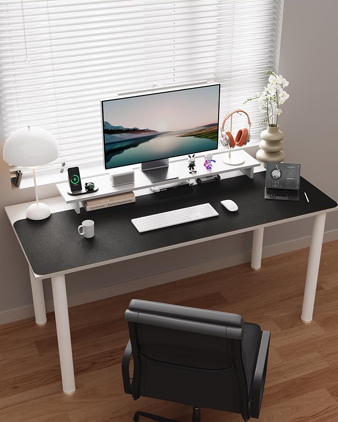 YSAGi Double-Sided Desk Pad, Leather Desk Mat, Eco Cork Desk Pad Protector - Image 9