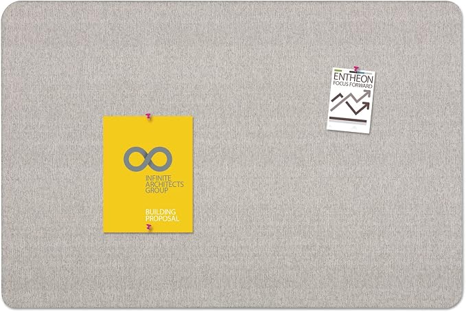 Quartet Bulletin Board 48"W x 36"H Fabric Cork Board Alternative - Image 5