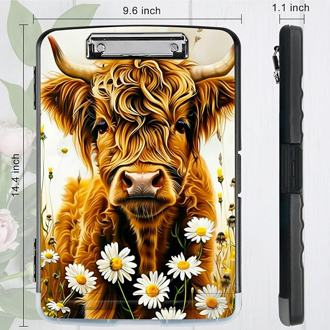 Flower Yellow Cow A4 Clipboard - Image 3