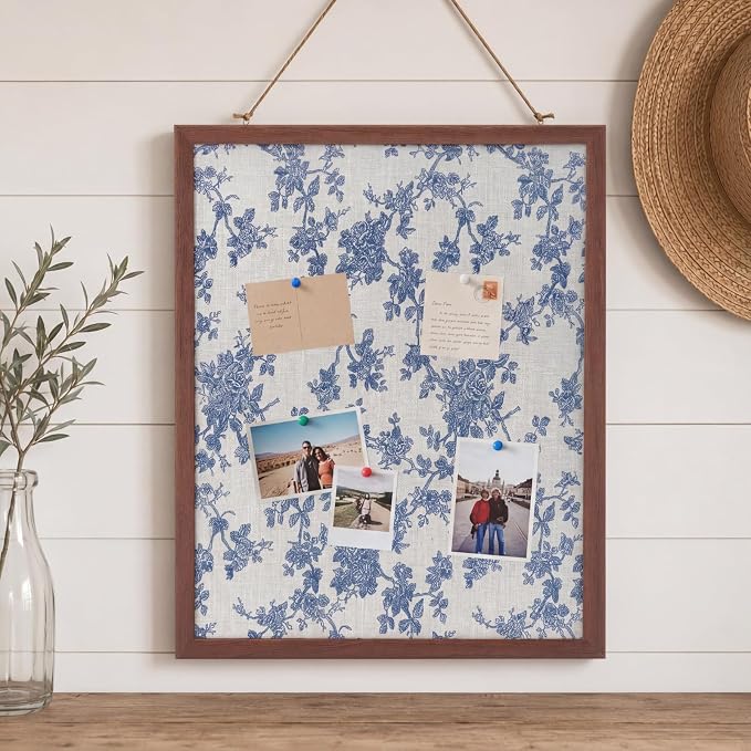 Leinuosen 17" x 23" Linen Cork Board by Leinuosen