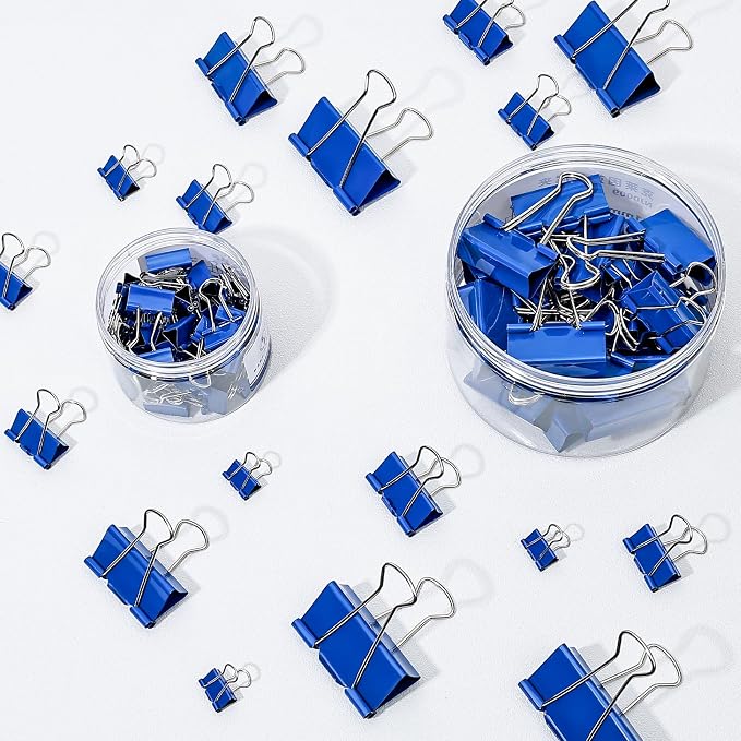 Temiary 24 Pcs Binder Clips, 1.26 Inch Medium Metal Binder Paper Clip - Image 6