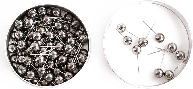 Tupalizy 100PCS 1/4 Inch Small Round Head Map Tacks Pins - Image 4