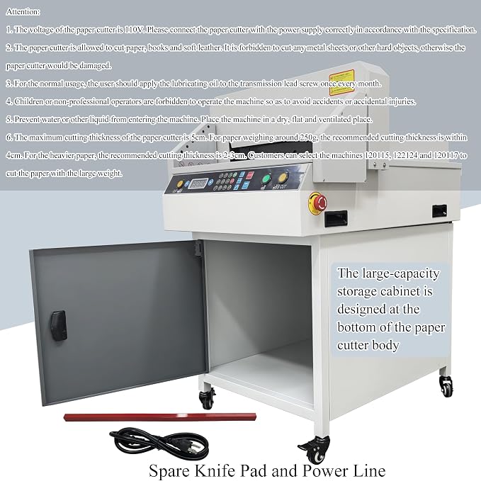 17.72'' Electric Paper Cutter High Precision Stack Paper Cutting Machine - Image 8