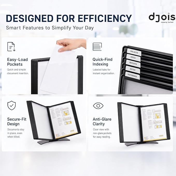 Tarifold Desktop Reference & Display System, 10 Double-Sided Pockets, 20 Sheet - Image 5