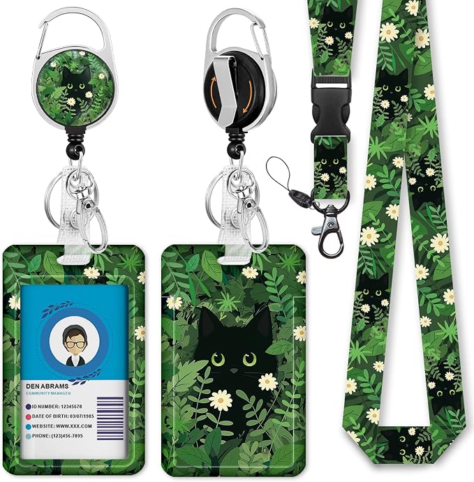 Giancomics Lanyards for Id Badges, Plant Lanyard by Giancomics