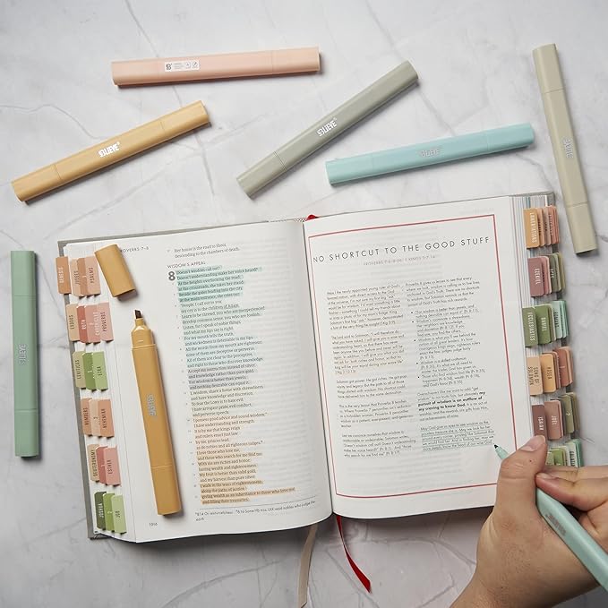BLIEVE Bible Highlighters No Bleed Through, Pastel Colors, Dual Tip, 8 Pack | - Image 3