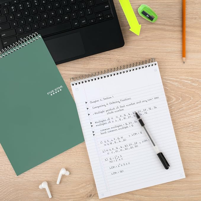 Five Star Top Spiral Notebook + Study App, 1 Subject, College Ruled Notepad - Image 3