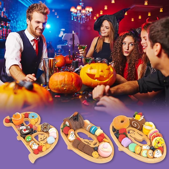 3PCS Wooden Halloween Charcuterie Board Set - Image 5