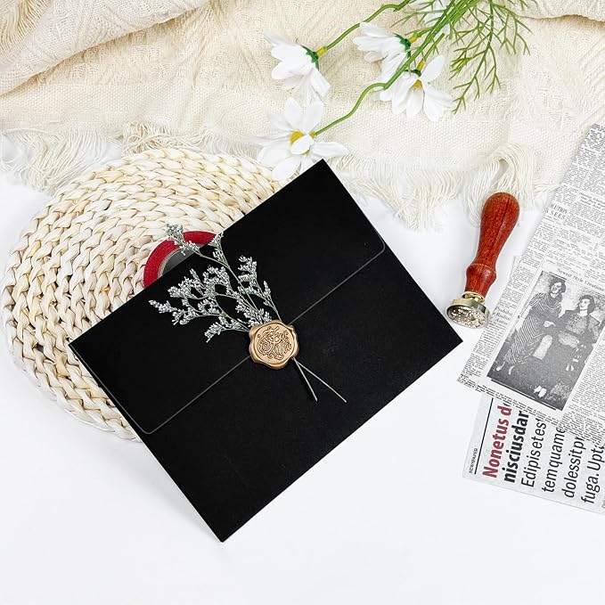 YINUOYOUJIA 50 Packs Black A7 Envelopes, 5x7 Envelopes - Image 3