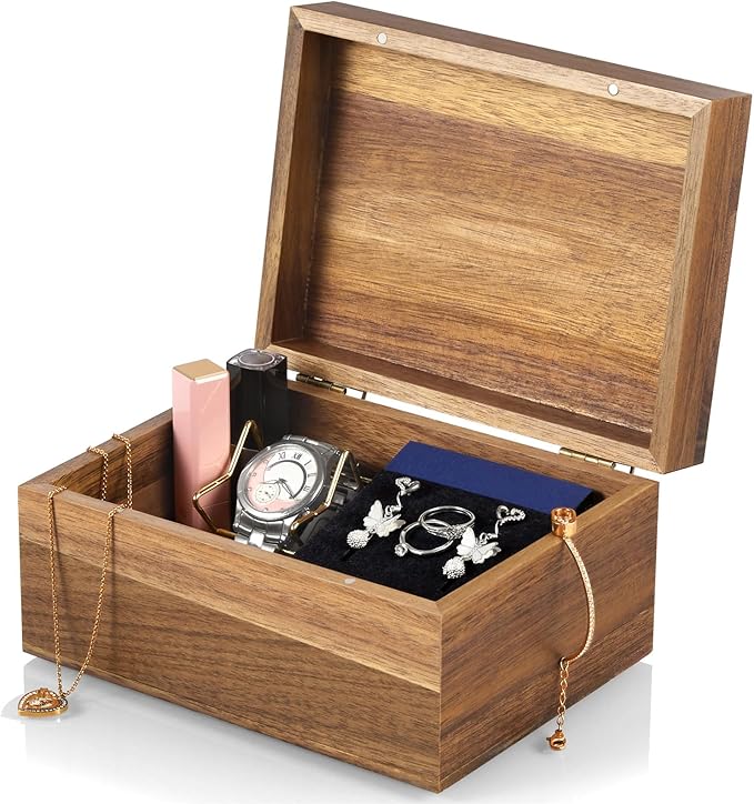 DRASTAR Keepsake Box, Acacia Wood Memory Box by EnhanceYourDailyLife