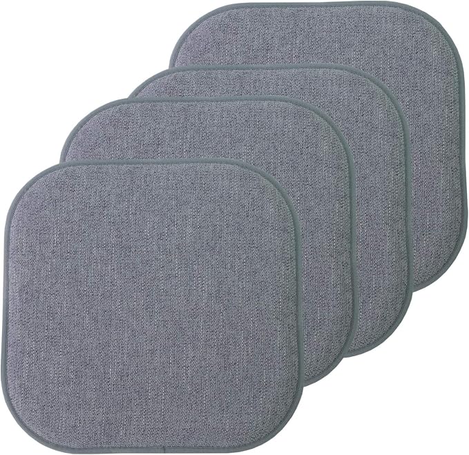 Sweet Home Collection Chair Cushion Memory Foam Pads Honeycomb Pattern Slip Non by SweetHomeCollection