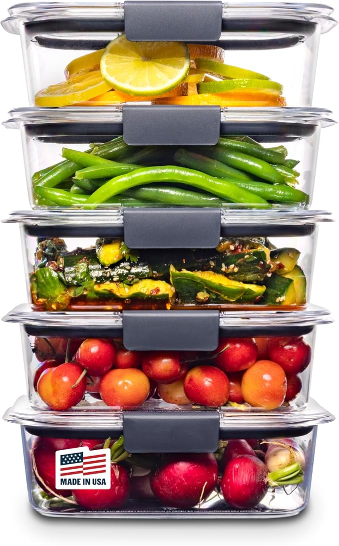 Rubbermaid Brilliance Tritan Plastic Food Storage Containers BPA Free Airtight by Unknown
