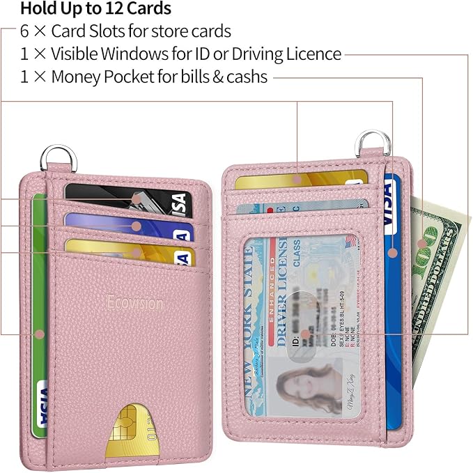 Slim Minimalist Front Pocket Wallet, RFID Blocking Credit Card Holder Wallet - Image 4