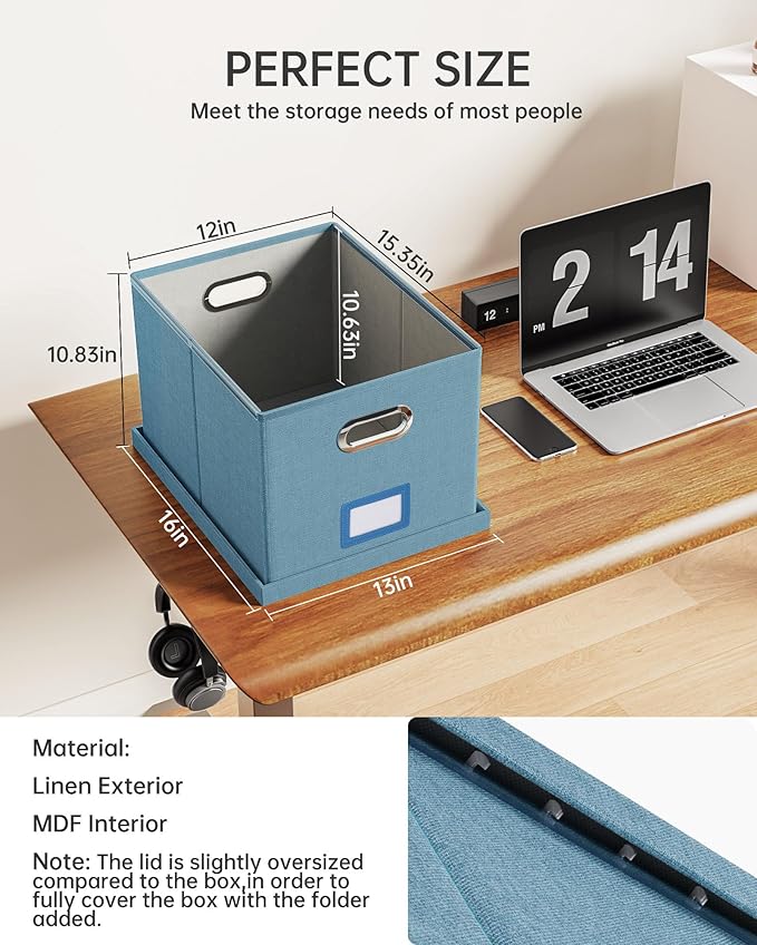 Oterri 4 Pack File Storage Organizer, Document Organizer, Portable File Box - Image 3