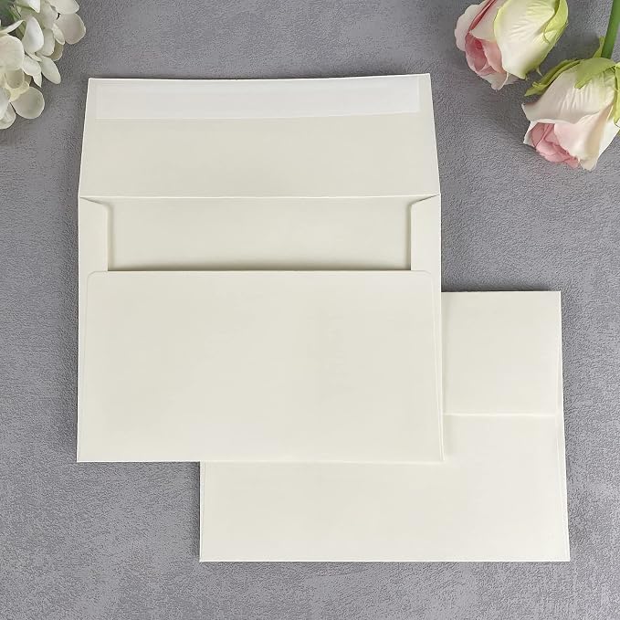 100 Pack A2 Ivory Envelopes Self Sealing Adhesive Perfect - Image 6