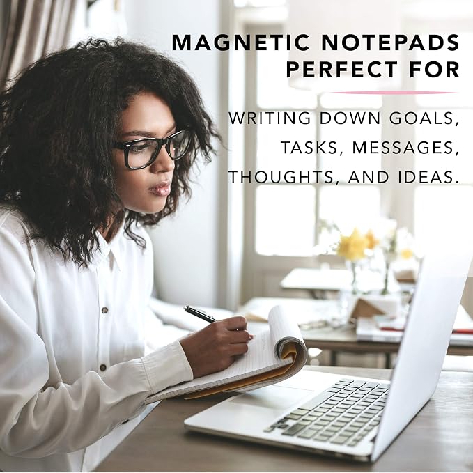 Graphique Magnetic Notepad, Brush Strokes – 100 Sheets, 4” x 9.25” x .5” – - Image 2