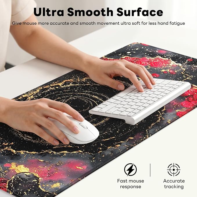Desk Mat, Big Desk Pad, 31.5x11.8 Inches Extended Big Gaming Mouse Pad - Image 5
