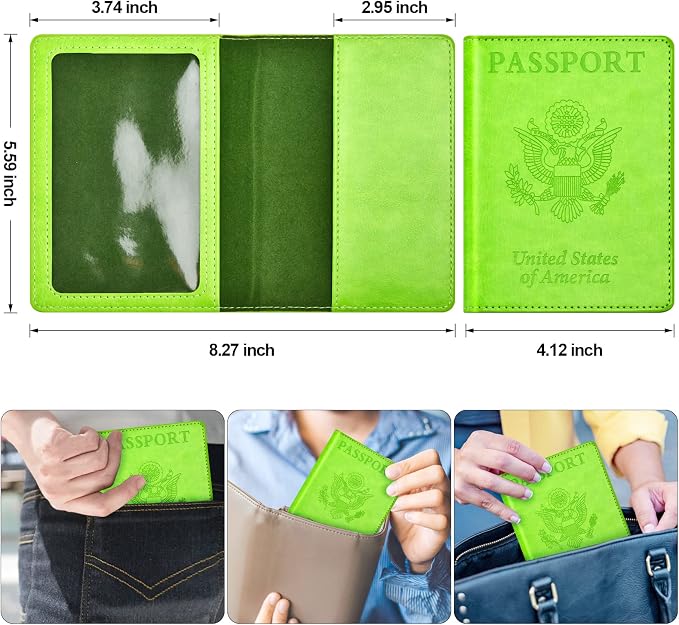 BB-green Passport and Vaccine Card Holder Combo - Image 3