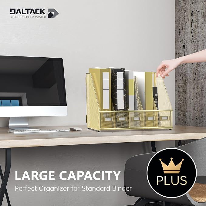 DALTACK Desk Organizers Metal Magazine File Holder - Image 2