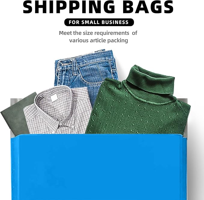 POLYSELLS 200 pcs 7.5x10.5 Inches Blue Poly Mailers Shipping Envelopes - Image 6