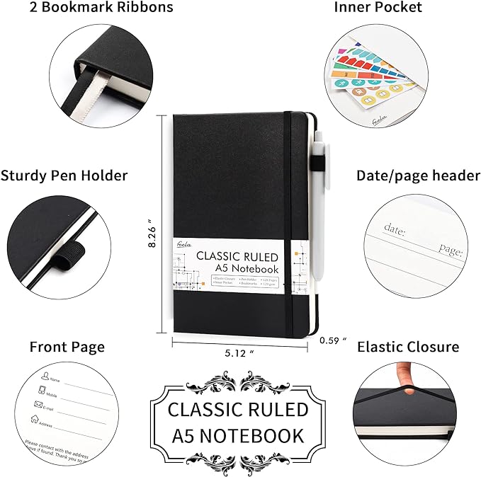 feela 8 Pack Journal Notebook Bulk - Image 2