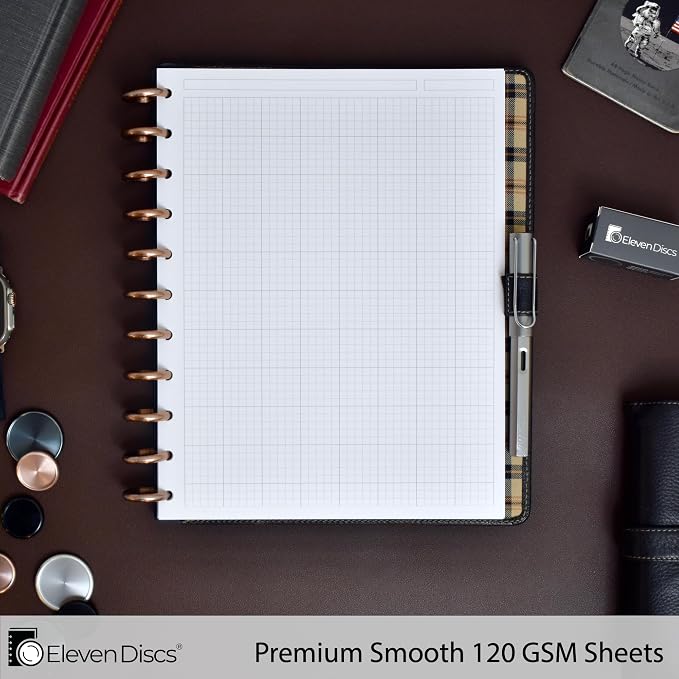 Eleven Discs Discbound Paper, Letter Size Engineering Grid Sheets - Image 2