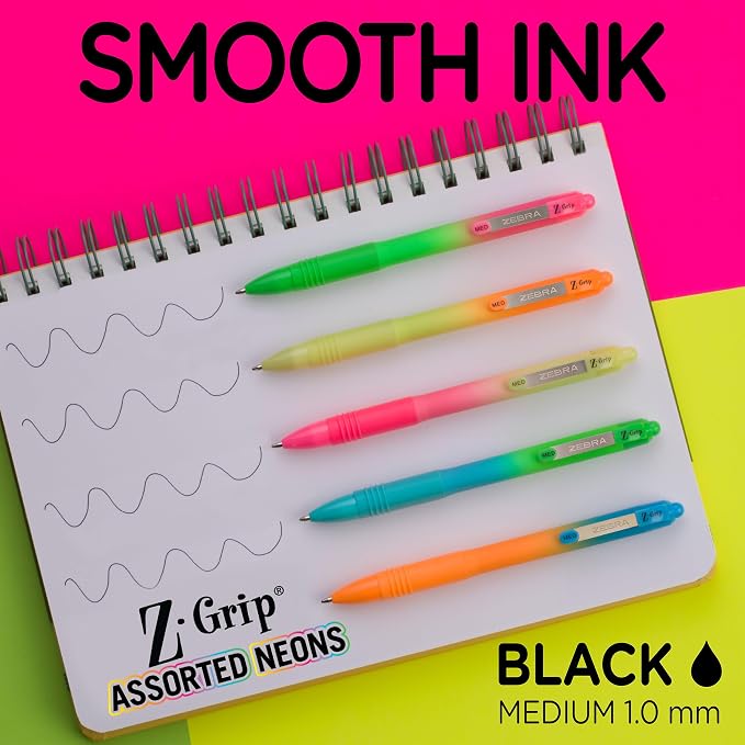 Zebra Pen Z-Grip Retractable Ballpoint Pen, Smooth-Flowing Black Ink, 1.0mm - Image 3