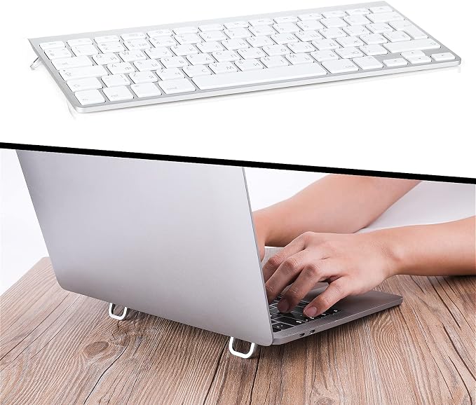Abeillo 2PCS Portable Keyboard Riser, Self-Adhesive Mini Laptop Stand Invisible - Image 6