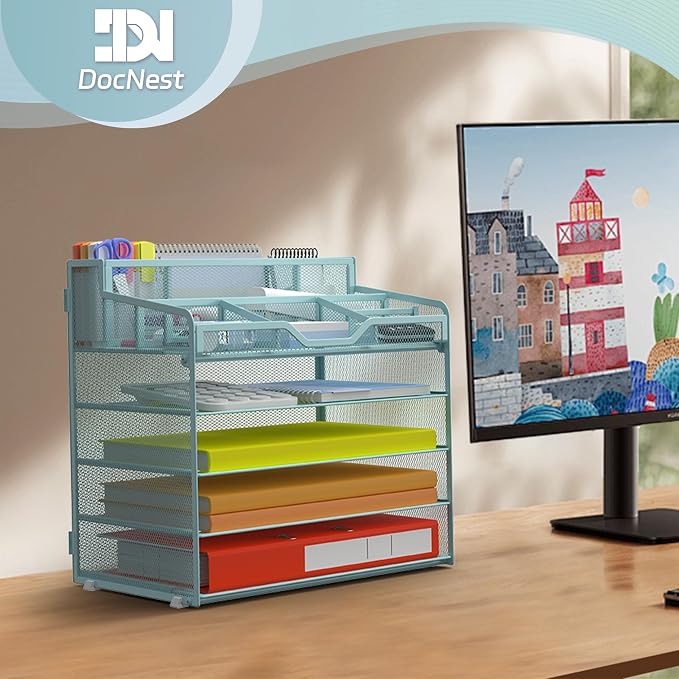 Docnest 5 Tier Mesh Desk Organizer - Image 7