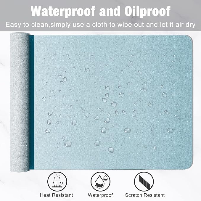Hsurbtra Desk Pad, 35.5" x 17" PU Leather Desk Mat, XXL Extended Mouse Pad - Image 6