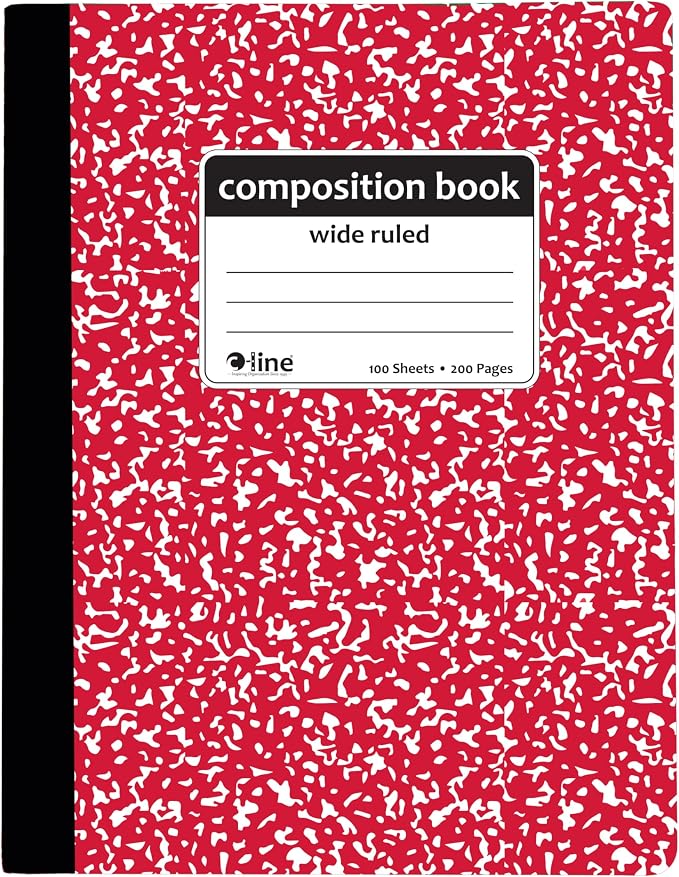 C-Line Composition Notebook, Wide Ruled, Marble Cover, 1 Notebook, Color May - Image 6