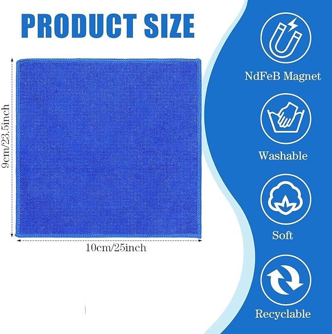 Nuenen 24 Packs Magnetic Cleaning Cloth Microfiber Dry Erase Eraser Magnetic - Image 4