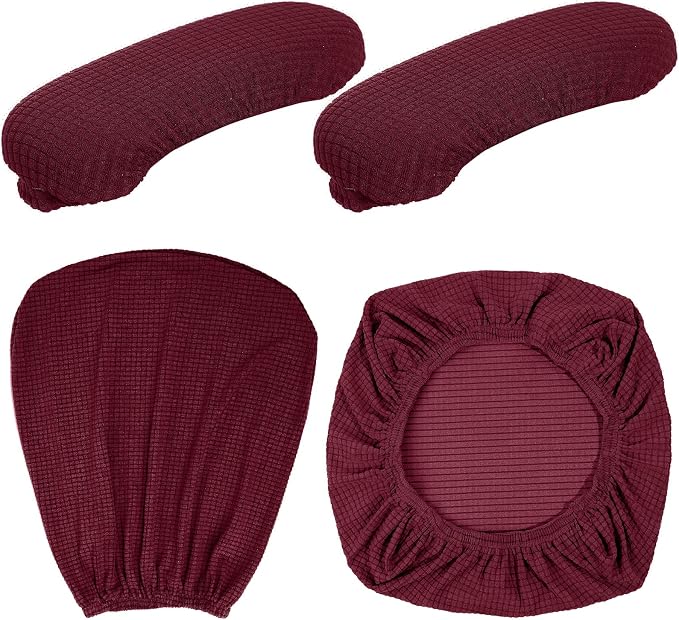 Tallew 4 Pcs Office Chair Covers Set Computer Universal Protective Stretchable - Image 7