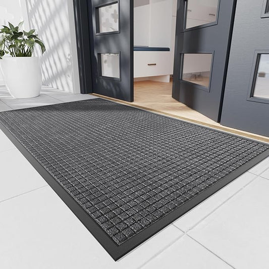 Durable Front Door Mat, 60" x 36" Heavy Duty Indoor Outdoor Doormat for Entryway, Non-Slip Rubber Backing, Stain and Fade Resistant Commercial Floor Mat for Home Office Entry-DeskLoop Office