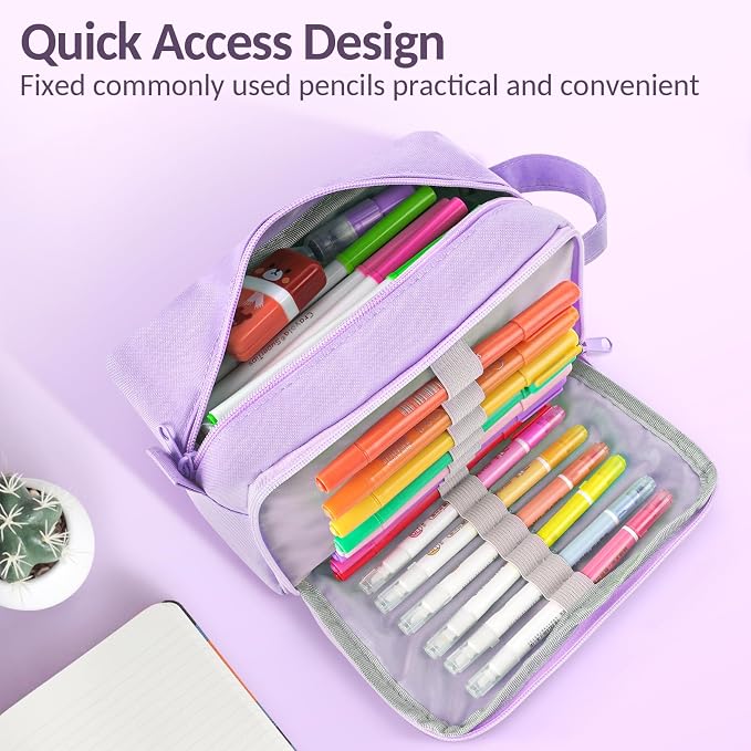 Sooez Original High Capacity Pencil Case, Big Pencil Bag Pouch Box Organizer - Image 3
