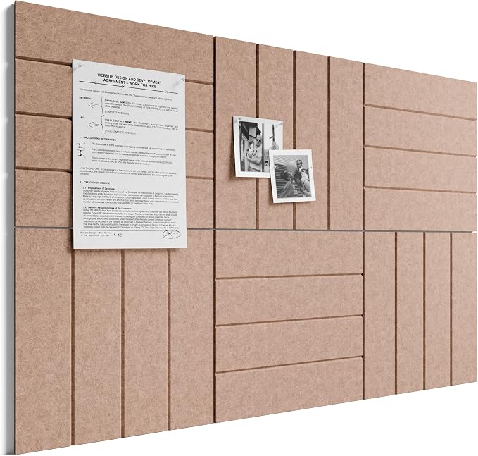 Bumusty Large Cork Board Alternative-36 x 24" Felt Bulletin Board Tiles by BUMUSTY