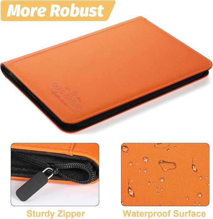 9 Pocket Card Binder, Premium Zip Trading Card Binder, 540 Double Sided Pocket - Image 2