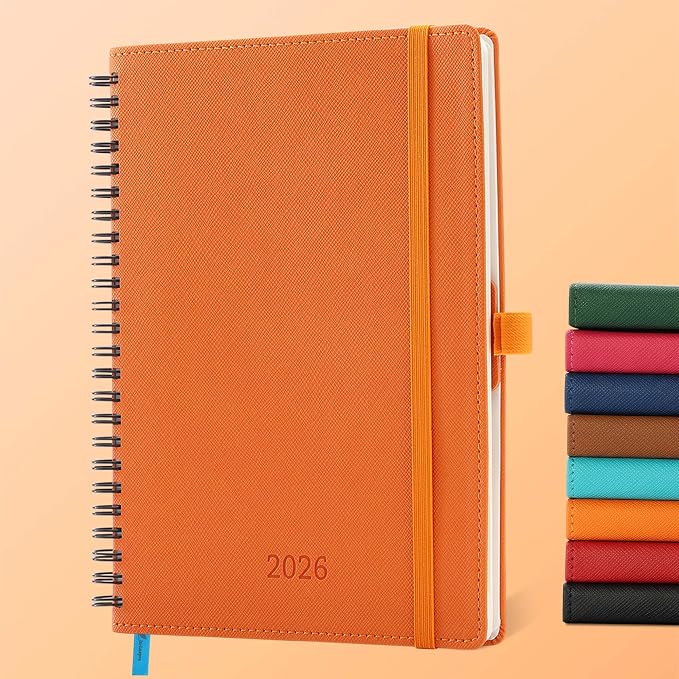 IN-LUXPRO Planner 2026 Daily Weekly and Monthly, 12 Months Spiral Bound by IN-LUXPRO