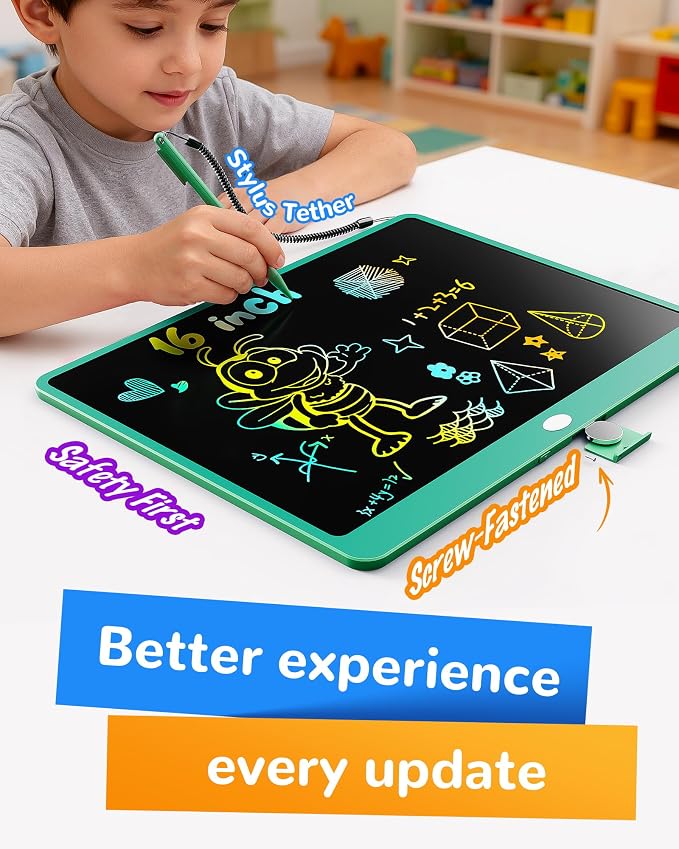 KOKODI LCD Writing Tablet, 16 Inch Colorful Toddler Doodle Board Drawing Tablet - Image 3