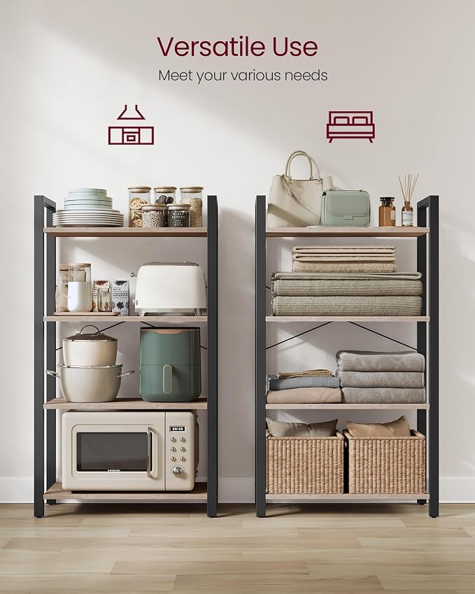 VASAGLE 4-Tier Bookshelf, Bookcase - Image 6