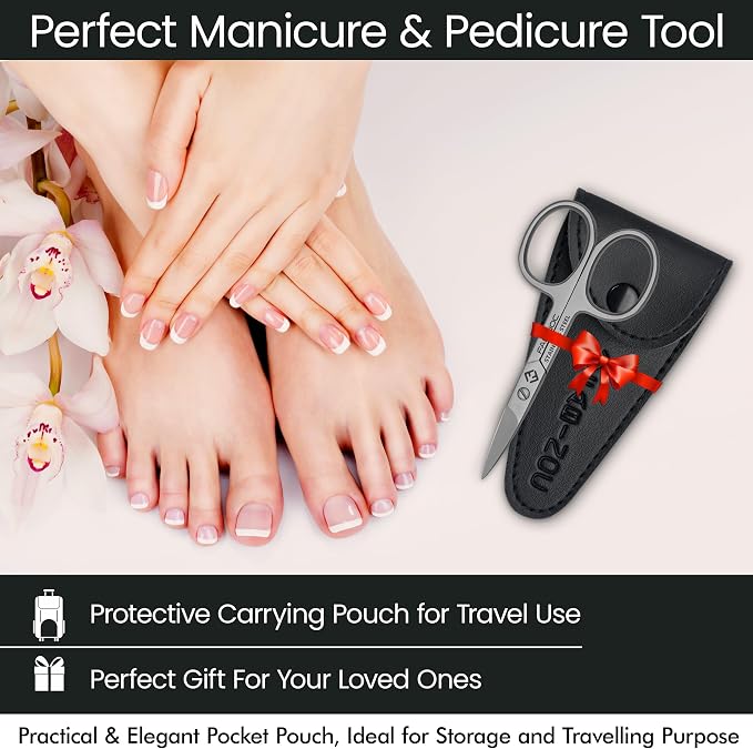 Curved Nail Scissors for Women & Men – German Quality Stainless Steel – Small - Image 7