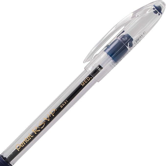 Pentel RSVP Ballpoint Pen, Medium Tip, Box of 12 - Image 6