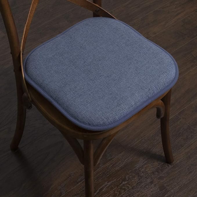 Sweet Home Collection Chair Cushion Memory Foam Pads Honeycomb Pattern Slip Non - Image 5