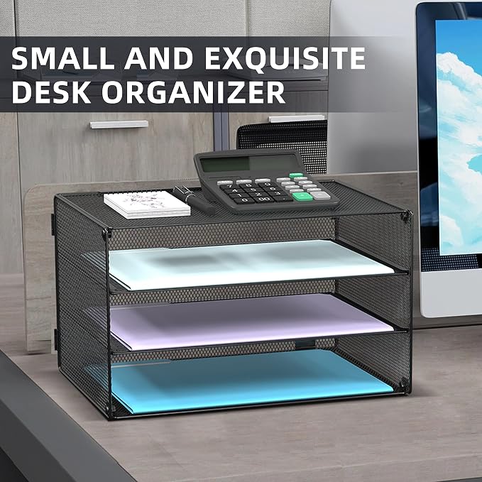 DALTACK 3 Tier Letter Tray Paper Organizer - Image 4